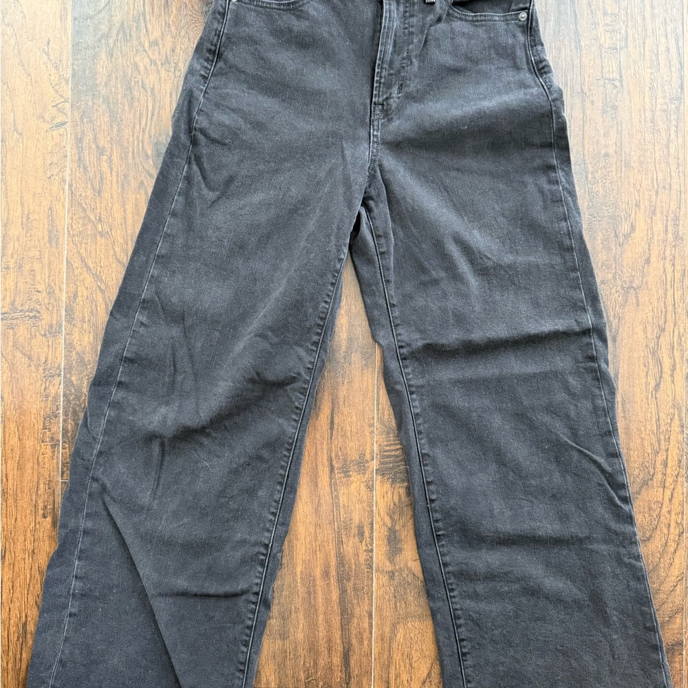 GAP Black Denim Jeans Wide-Leg High Waisted - Size 6R
